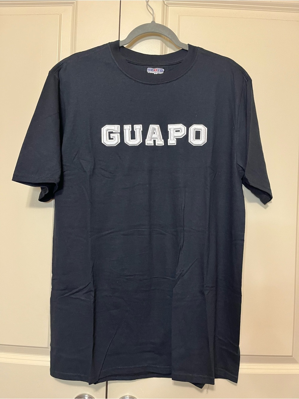 Jerzees Black Short-Sleeve Tee with White GUAPO Lettering
